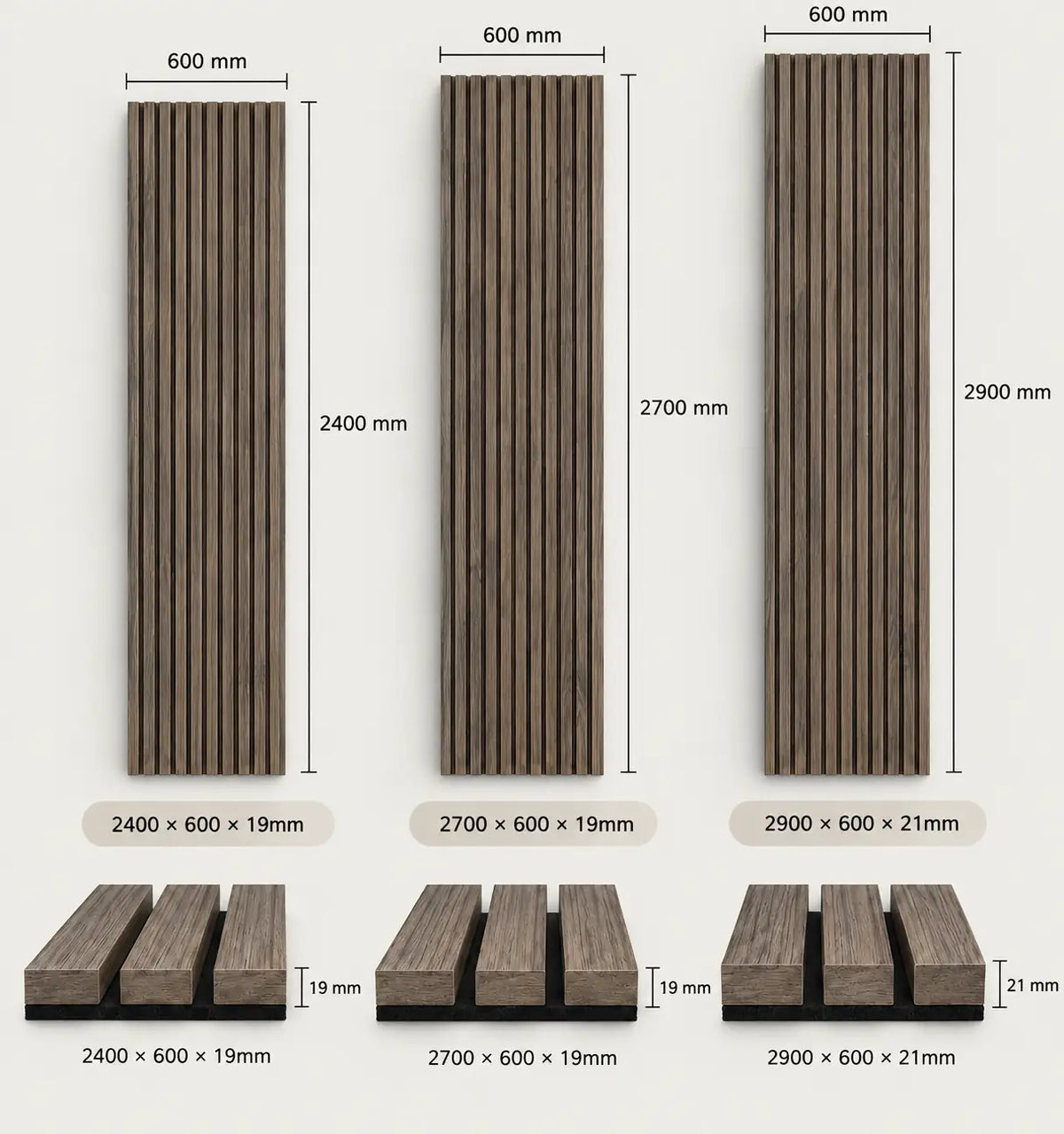 Slat Acoustic Panel — Smoked Oak