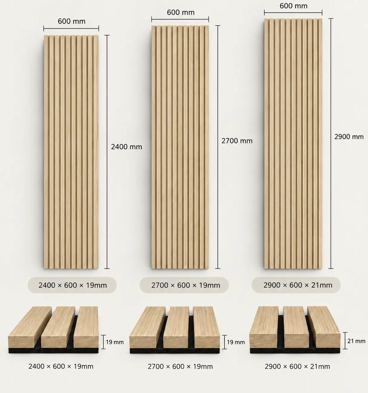 Slat Acoustic Panel — White Oak