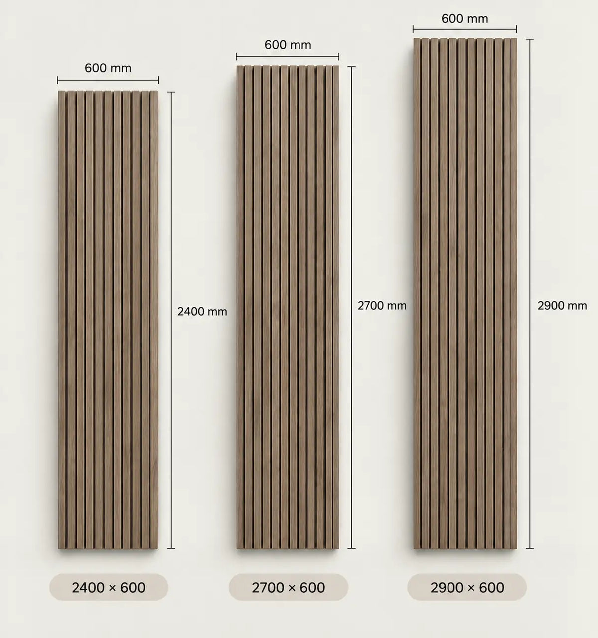 Slat Acoustic Panel — Walnut Dark