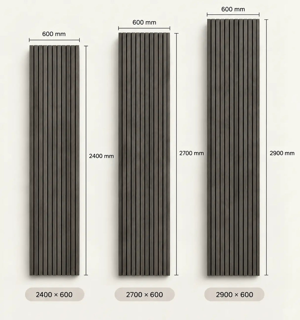 Slat Acoustic Panel — Charcoal
