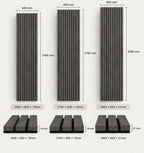 Slat Acoustic Panel — Charcoal