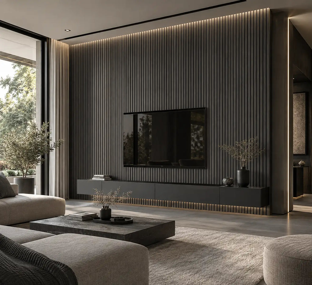 Slat Acoustic Panel — Charcoal