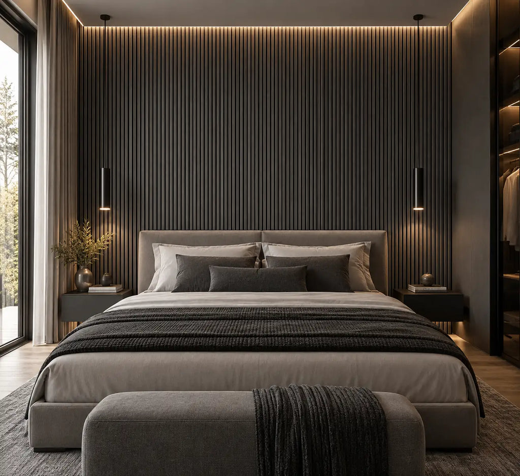 Slat Acoustic Panel — Charcoal