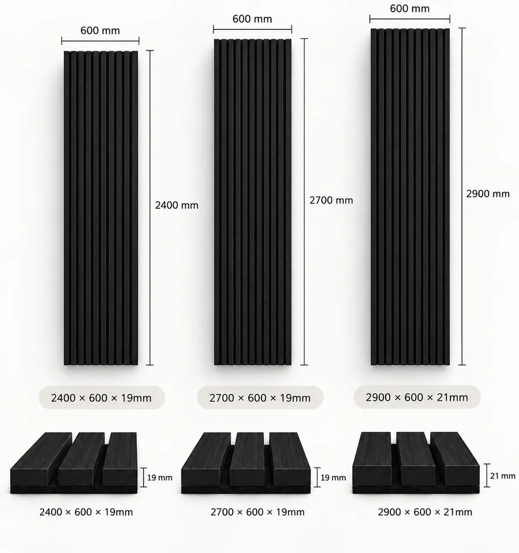 Slat Acoustic Panel — Black Oak
