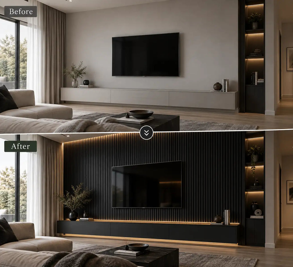 Slat Acoustic Panel — Black Oak