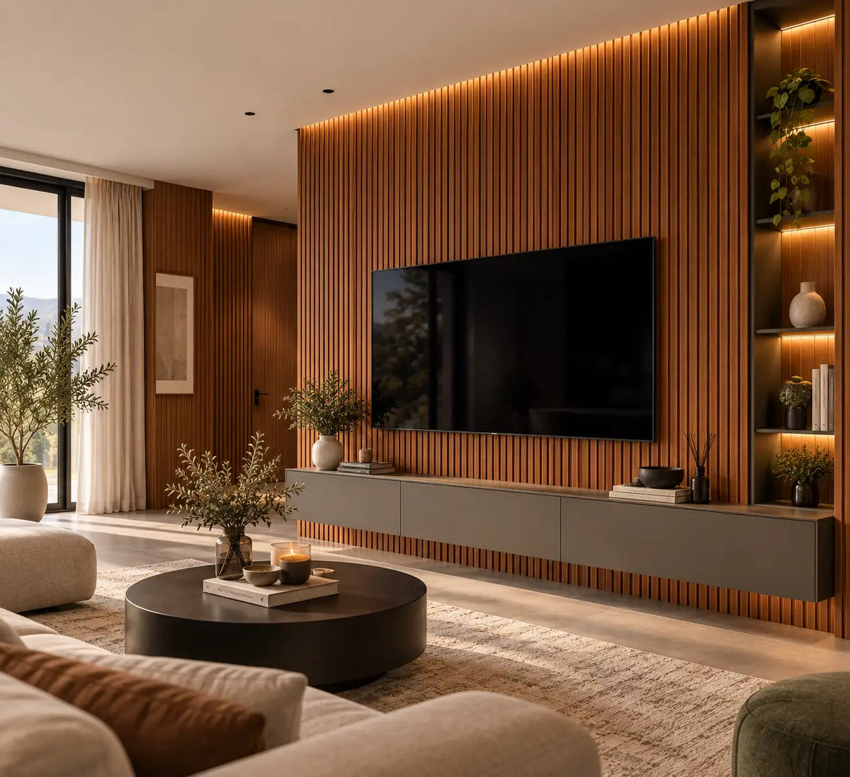 Slat Acoustic Panel — Walnut