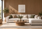 Slat Acoustic Panel — Teak fitted to an interior feature wall
