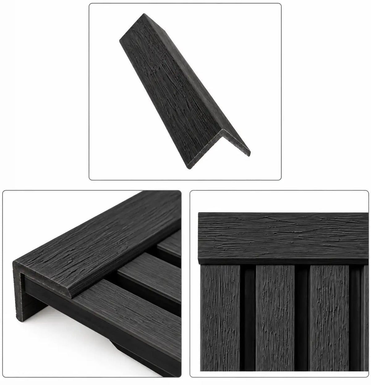 WPC L Corner Shape — Black