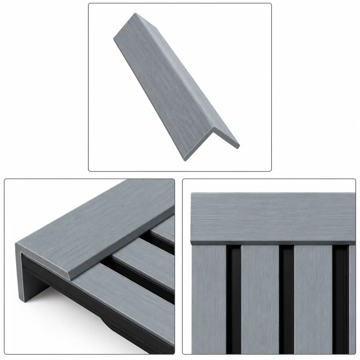 WPC L Corner Shape — Light Grey