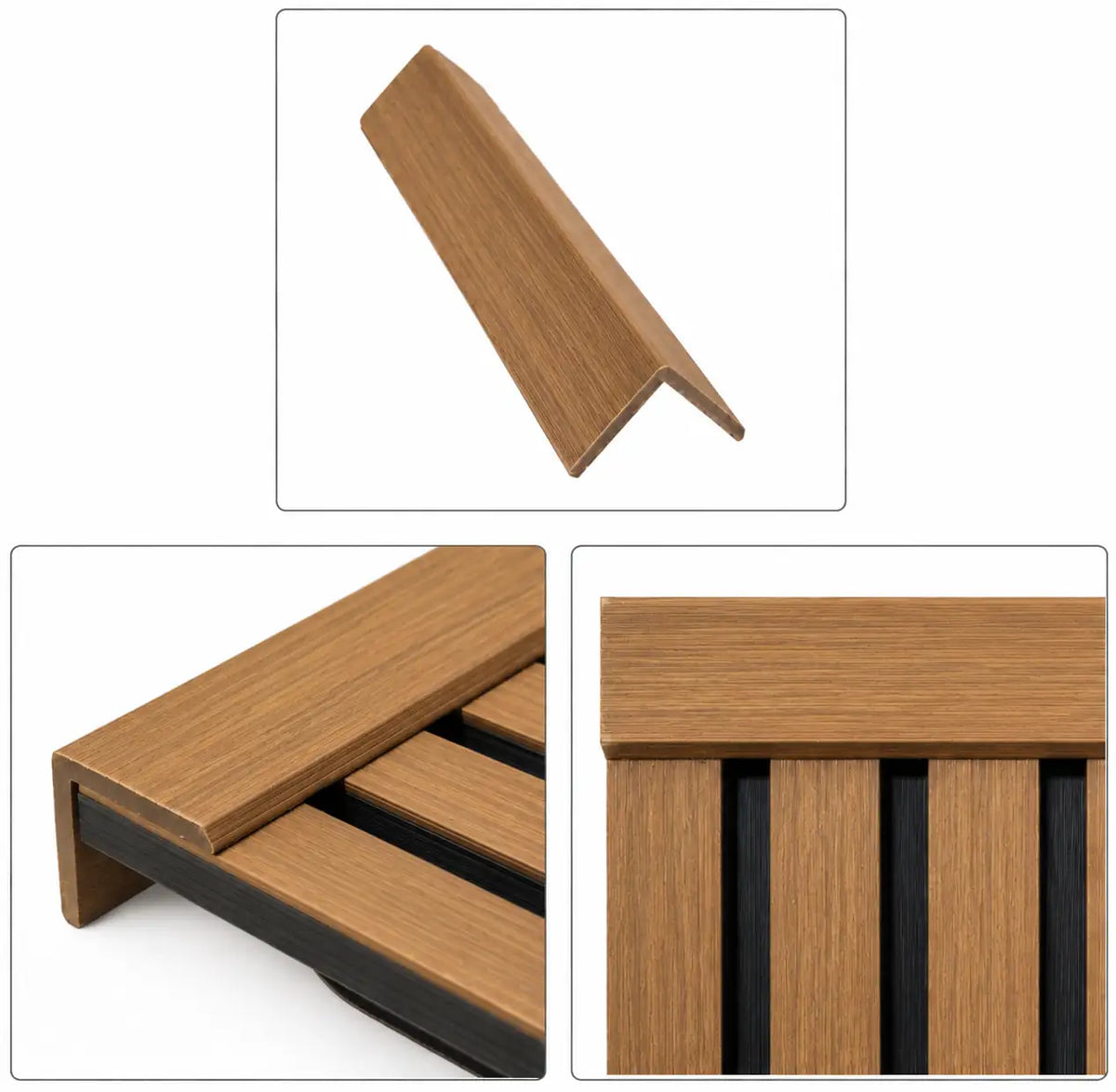 WPC L Corner Shape — Teak Dark