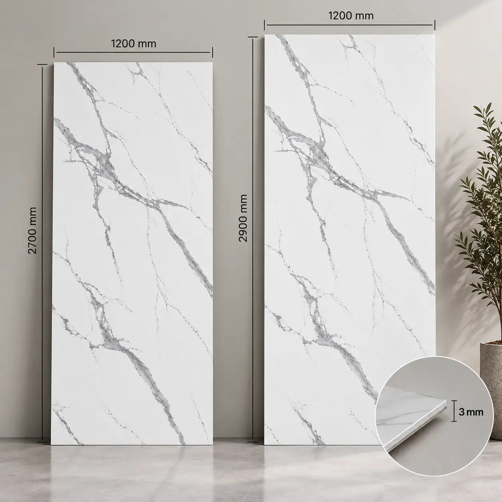 Carla White SPC marble sheet panel