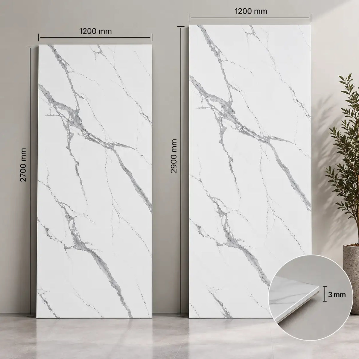 Carla White SPC marble sheet panel