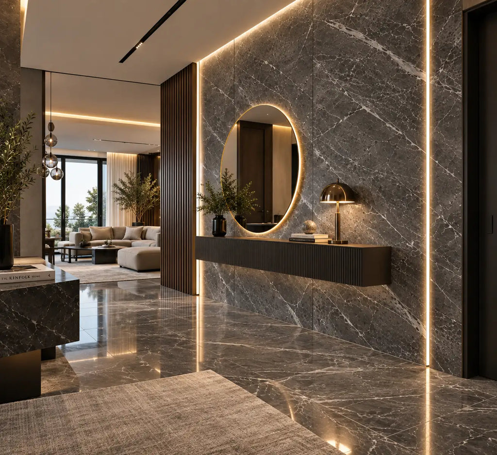 Grey SPC marble sheet panel
