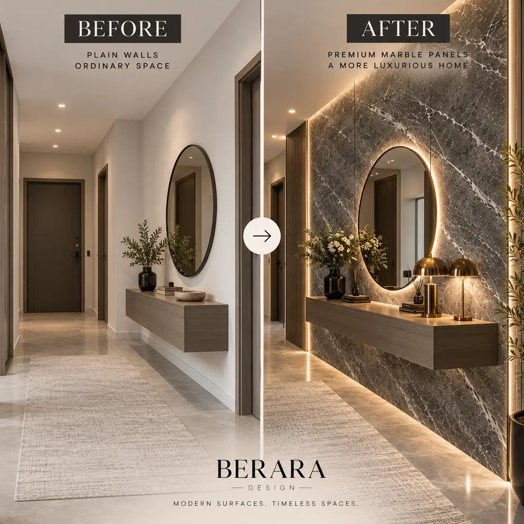 Grey SPC marble sheet panel