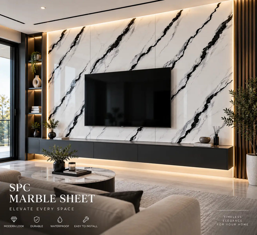 Ivory White SPC marble sheet panel