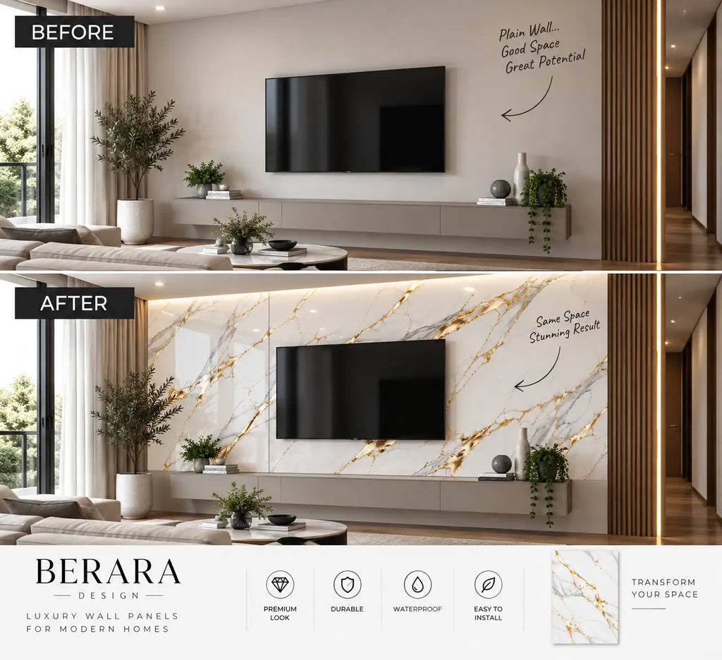 Landu Gold SPC marble sheet panel