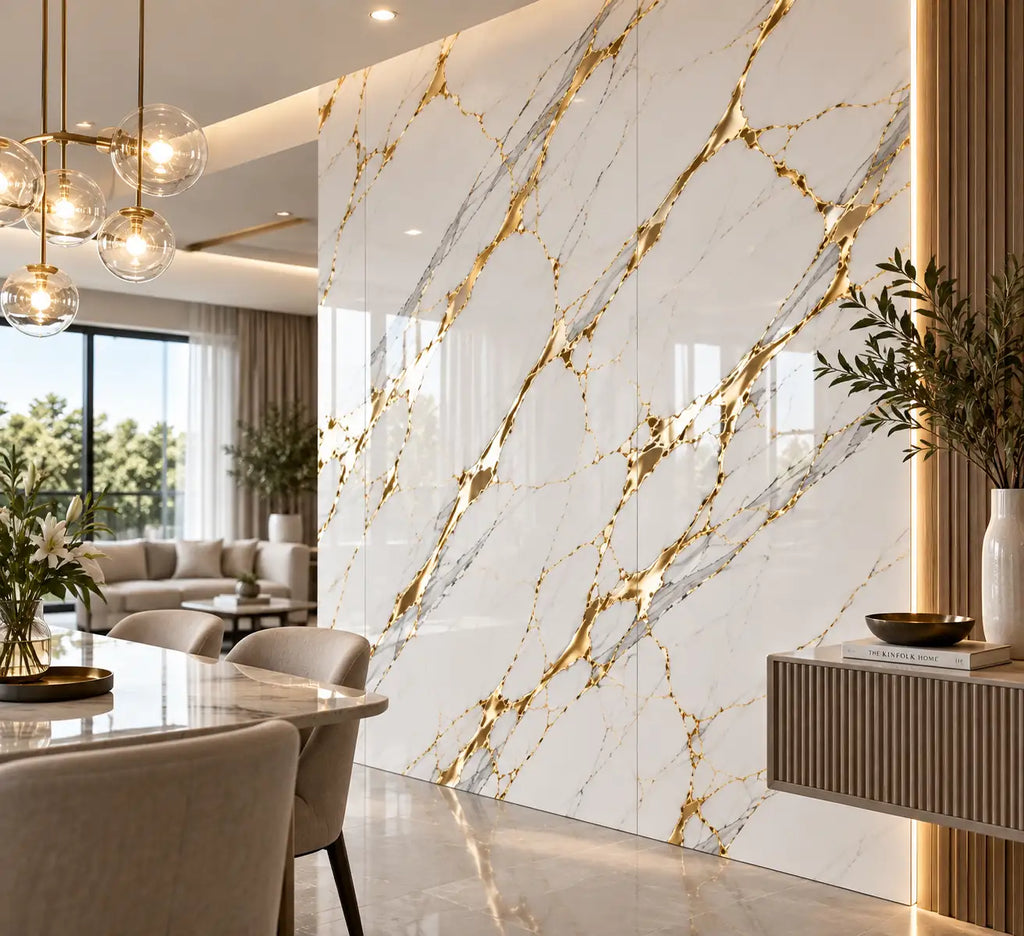 Landu Gold SPC marble sheet panel