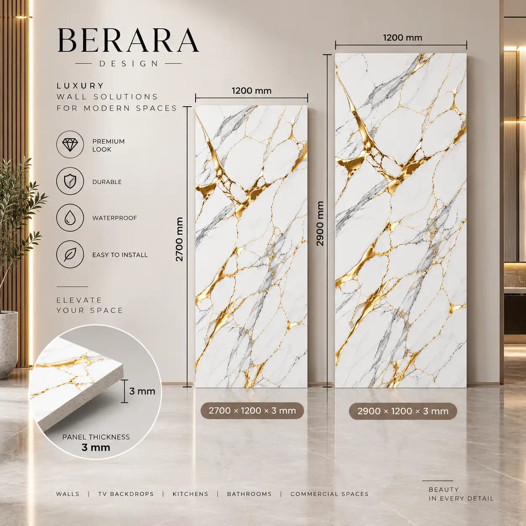 Landu Gold SPC marble sheet panel