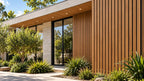 Outdoor WPC Panel — Natural Oak in a completed project