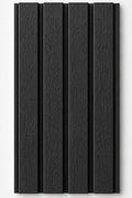 WPC outdoor wall panel in Black — front view