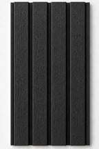 WPC outdoor wall panel in Black — front view