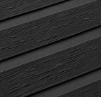 Close-up of the Black WPC panel timber-look texture