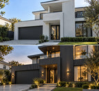 Before and after — outdoor wall clad in Black WPC panels