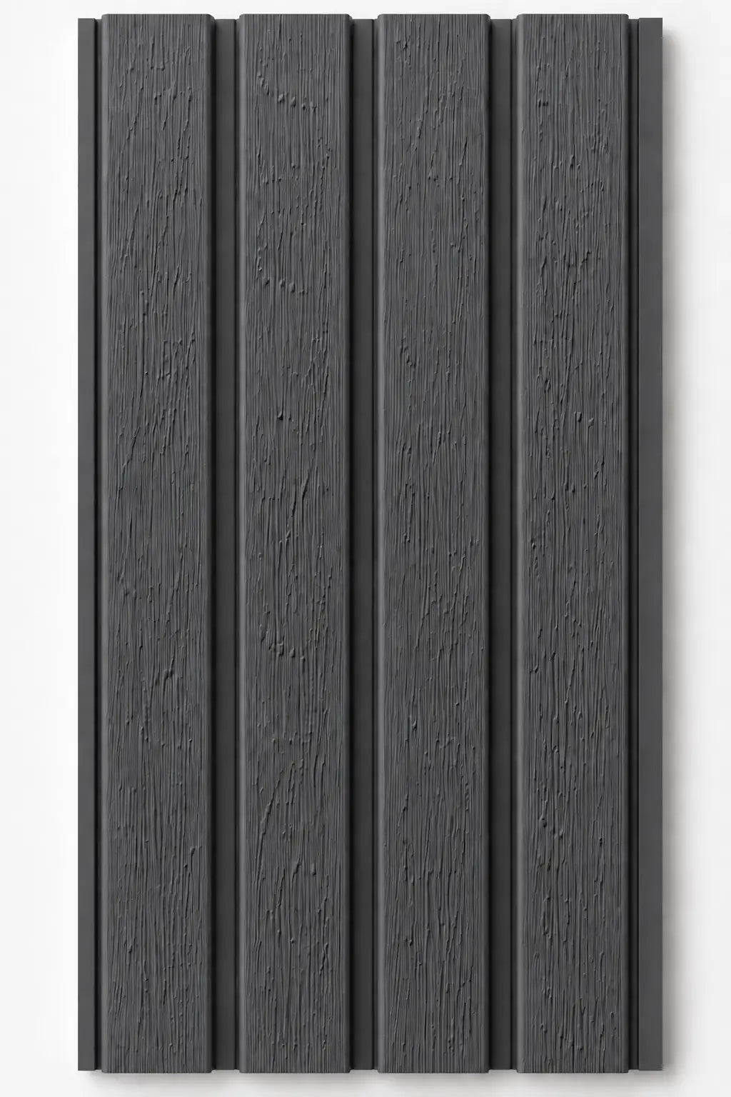 WPC outdoor wall panel in Charcoal — front view