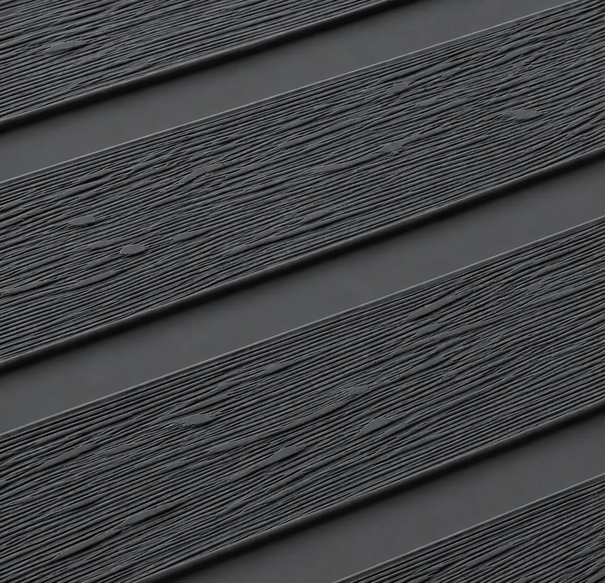 Close-up of the Charcoal WPC panel timber-look texture