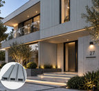 Light Grey WPC cladding installed on an outdoor wall