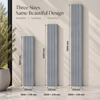 Light Grey WPC panel dimensions — 219 mm wide, 26 mm deep