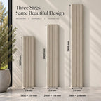 Maple WPC panel shown in 1800, 2400 and 2900 mm lengths