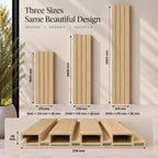 Oak WPC panel dimensions — 219 mm wide, 26 mm deep