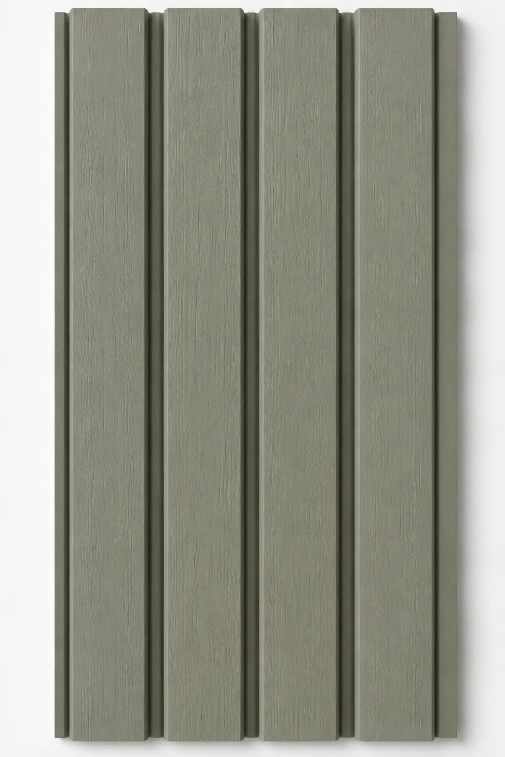 WPC outdoor wall panel in Olive Grey — front view
