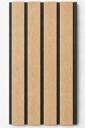 WPC outdoor wall panel in Teak-Dark — front view