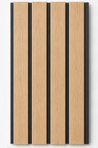 WPC outdoor wall panel in Teak-Dark — front view