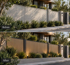 Teak-Dark WPC cladding installed on an outdoor wall