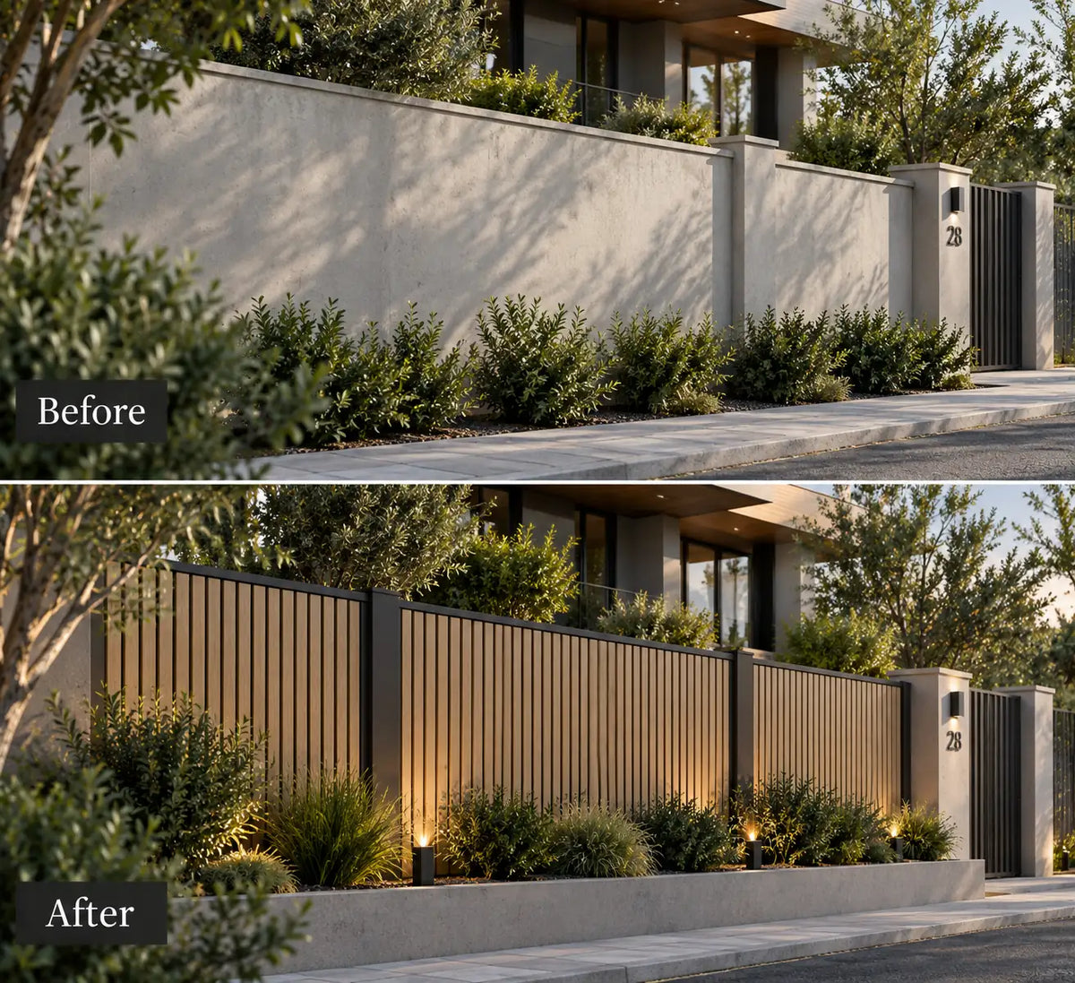 Teak-Dark WPC cladding installed on an outdoor wall