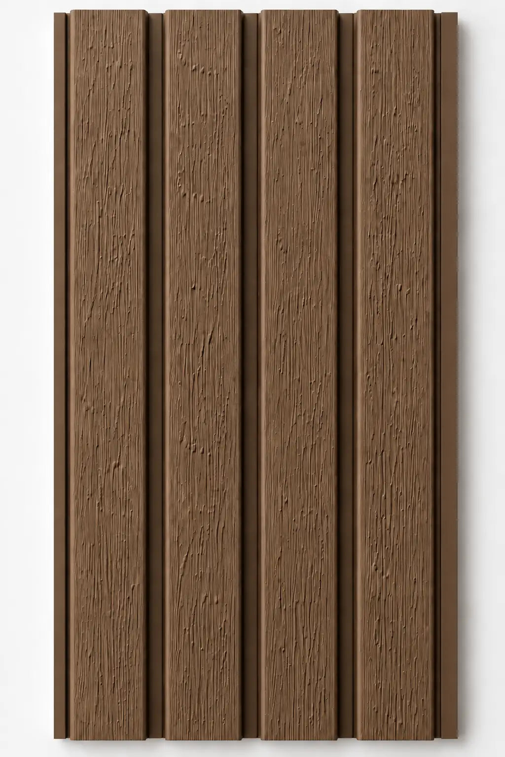 WPC outdoor wall panel in Walnut — front view