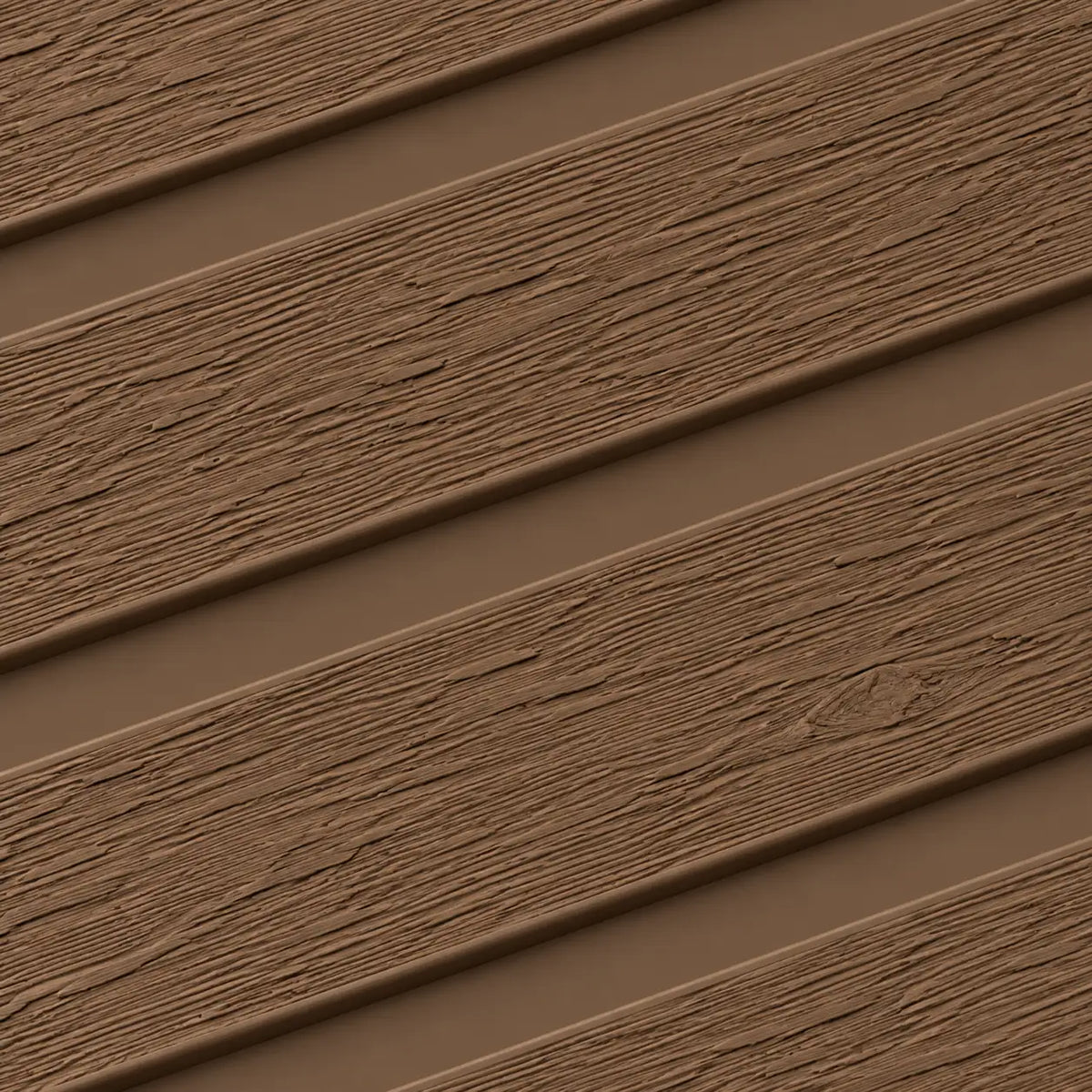 Close-up of the Walnut WPC panel timber-look texture