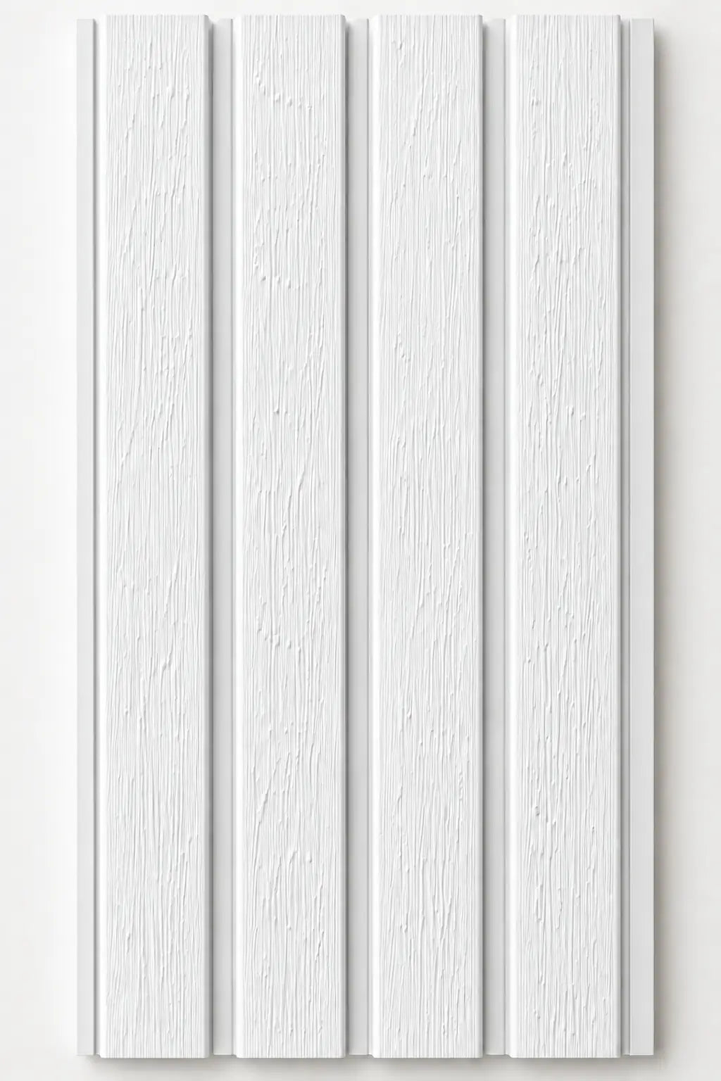 WPC outdoor wall panel in White — front view