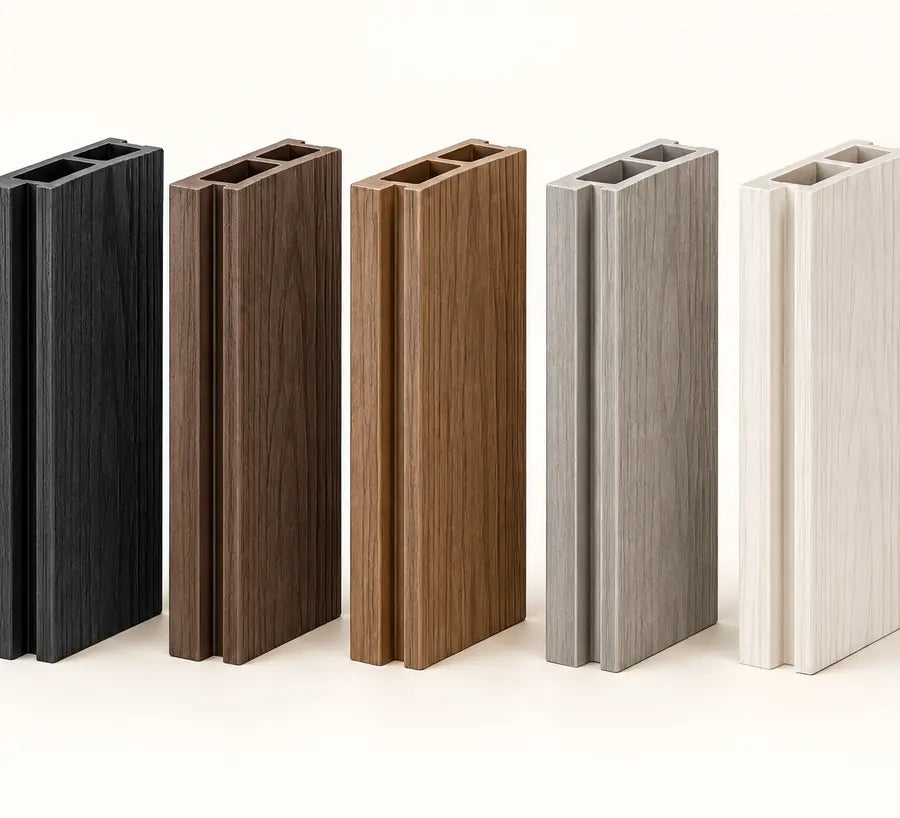 Outdoor WPC panel sample finishes